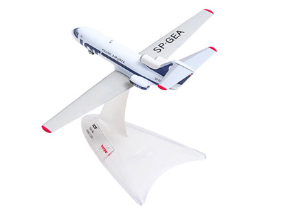 Yakovlev Yak-40 Commercial Aircraft "LOT Polish Airlines" (SP-GEA) White with Blue Stripes and Tail 1/200 Diecast Model by Herpa by Herpa