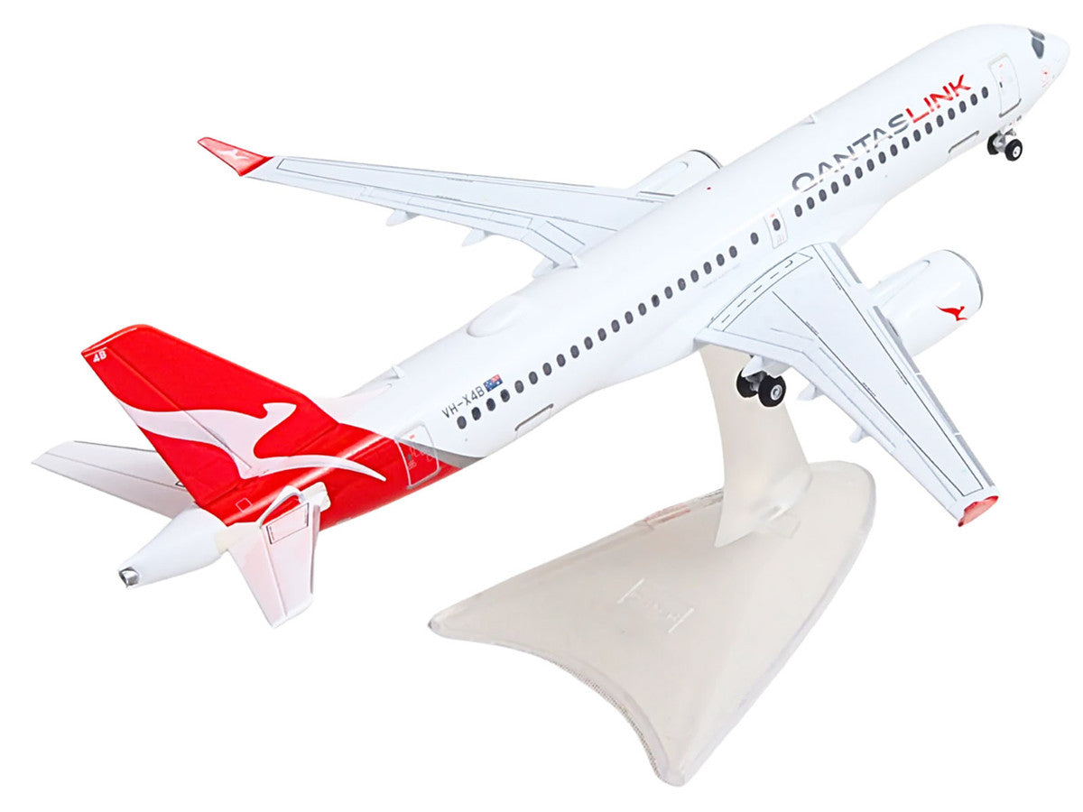 Airbus A220-300 Commercial Aircraft "QantasLink" (VH-X4B) White with Red Tail 1/200 Diecast Model by Herpa by Herpa