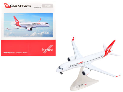 Airbus A220-300 Commercial Aircraft "QantasLink" (VH-X4B) White with Red Tail 1/200 Diecast Model by Herpa by Herpa