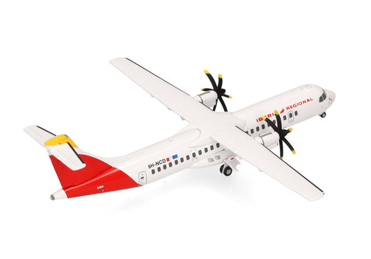 ATR 72-600 Commercial Aircraft "Iberia Regional" (9H-NCD) White with Red Tail 1/200 Diecast Model Airplane by Herpa by Herpa