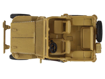 U.S. 1/4 ton Military Vehicle Desert Sand "British 8th Army Gen. Bernard Montgomery Sicily" (1943) Royal Army "Ground Power Series" 1/72 Diecast Model by Hobby Master by Hobby Master