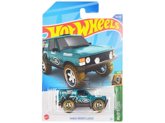 Land Rover Range Rover Classic Teal with White Graphics "Hot Wheels Expedition" "Mud Studs" Series Diecast Model Car by Hot Wheels by Hotwheels