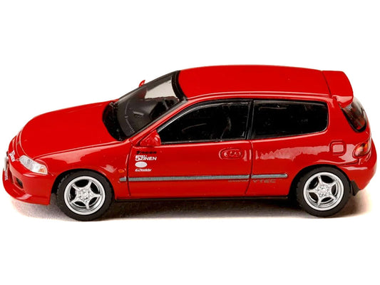 Honda Civic (EG6) RHD (Right Hand Drive) "Myogi Night Kids" Red "Initial D" (1995-2013) Manga "Diorama Set Series" 1/64 Diecast Model car by Hobby Japan by Hobby Japan