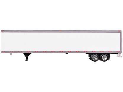 Box Dry Goods Trailer White 1/87 (HO) Scale Plastic Model by HO Logistics by HO Logistics Replicas