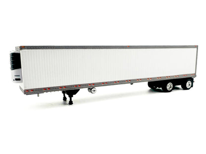 53' Spread Axle Refrigerated Trailer White 1/87 (HO) Plastic Model Car by HO Logistics by HO Logistics Replicas