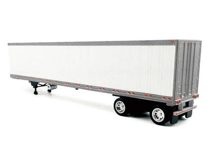 53' Spread Axle Refrigerated Trailer White 1/87 (HO) Plastic Model Car by HO Logistics by HO Logistics Replicas