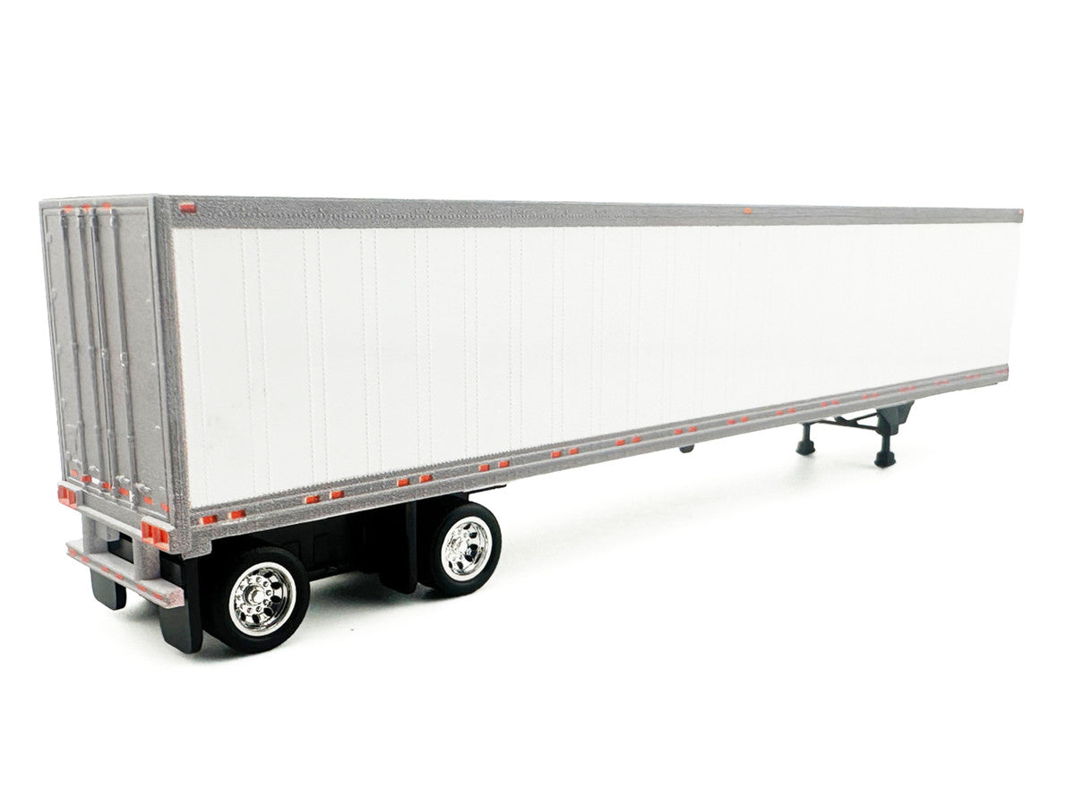53' Spread Axle Dry Van Trailer White 1/87 (HO) Plastic Model Car by HO Logistics by HO Logistics Replicas