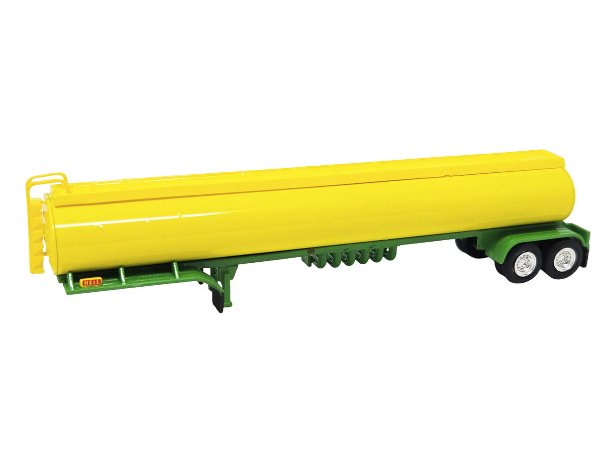 Tanker Trailer Yellow and Green 1/87 (HO) Scale Plastic Model by HO Logistics by HO Logistics Replicas