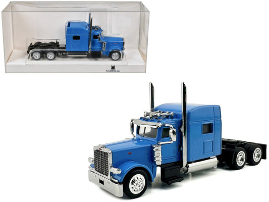 Peterbilt 389 Truck Tractor with Sleeper Cab Baby Blue 1/87 (HO) Scale Plastic Model Car by HO Logistics by HO Logistics Replicas