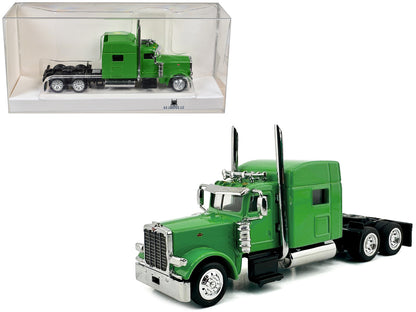 Peterbilt 389 Truck Tractor with Sleeper Cab Lime Green 1/87 (HO) Scale Plastic Model Car by HO Logistics by HO Logistics Replicas