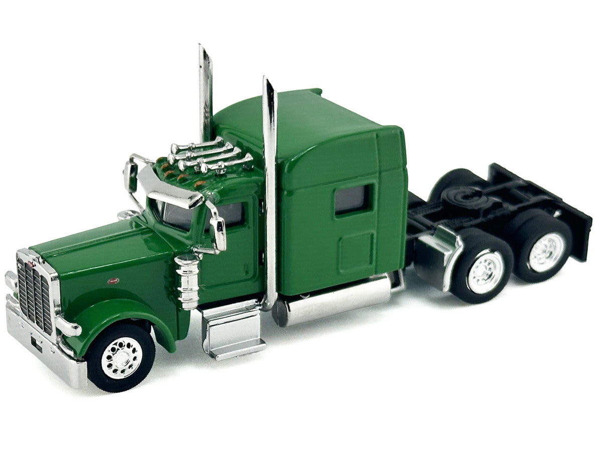 Peterbilt 389 Truck Tractor with Sleeper Cab Green 1/87 (HO) Scale Plastic Model Car by HO Logistics by HO Logistics Replicas