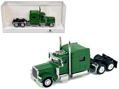 Peterbilt 389 Truck Tractor with Sleeper Cab Green 1/87 (HO) Scale Plastic Model Car by HO Logistics by HO Logistics Replicas