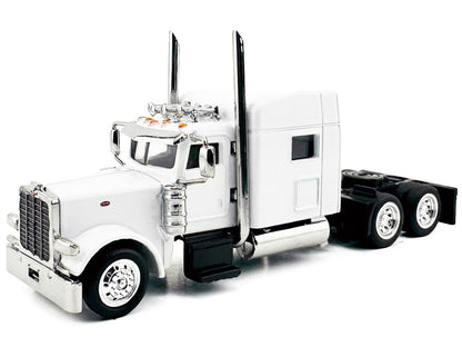Peterbilt 389 Truck Tractor with Sleeper Cab White 1/87 (HO) Scale Plastic Model Car by HO Logistics by HO Logistics Replicas
