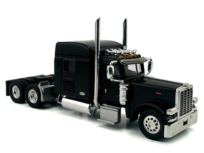 Peterbilt 389 Truck Tractor with Sleeper Cab Black 1/87 (HO) Scale Plastic Model Car by HO Logistics by HO Logistics Replicas