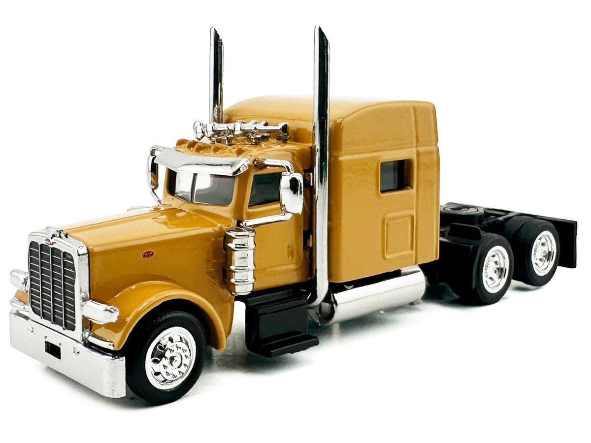 Peterbilt 389 Truck Tractor with Sleeper Cab Yellow 1/87 (HO) Scale Plastic Model Car by HO Logistics by HO Logistics Replicas