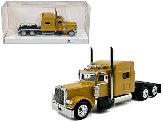 Peterbilt 389 Truck Tractor with Sleeper Cab Yellow 1/87 (HO) Scale Plastic Model Car by HO Logistics by HO Logistics Replicas