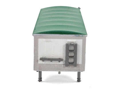 Covered Grain Trailer White with Green Tarp "SunGlo - Cargill" 1/87 (HO) Plastic Model Car by HO Logistics by HO Logistics Replicas