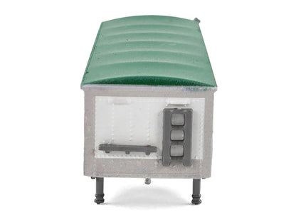 Covered Grain Trailer White with Green Tarp "Nutrena Feeds" 1/87 (HO) Plastic Model Car by HO Logistics by HO Logistics Replicas