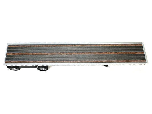 High Boy Spread Axle Flatbed Trailer White 1/87 (HO) Plastic Model Car by HO Logistics by HO Logistics Replicas