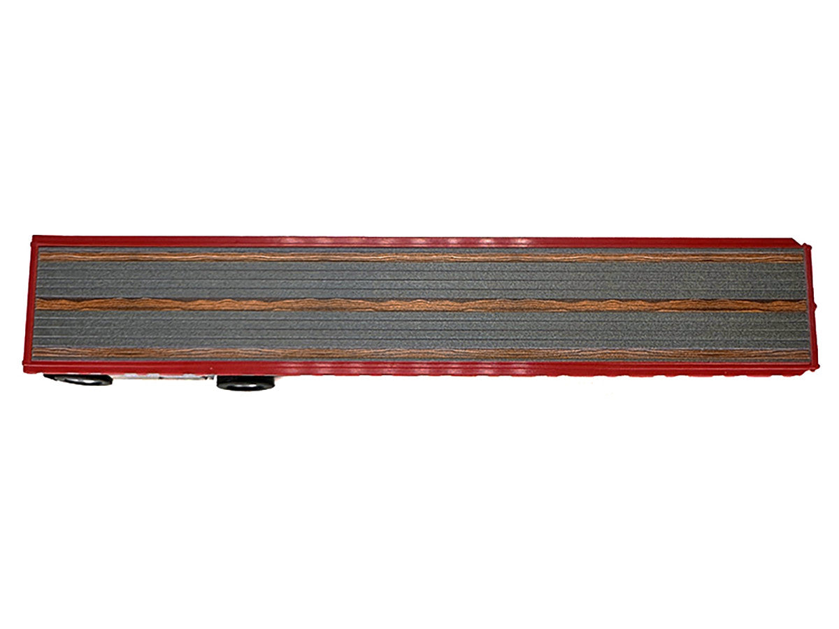 High Boy Spread Axle Flatbed Trailer Red 1/87 (HO) Plastic Model Car by HO Logistics by HO Logistics Replicas