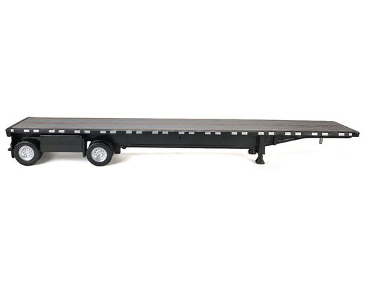 High Boy Spread Axle Flatbed Trailer Black 1/87 (HO) Plastic Model Car by HO Logistics by HO Logistics Replicas
