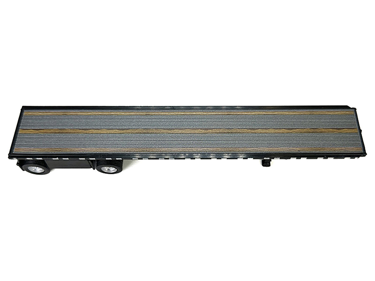 High Boy Spread Axle Flatbed Trailer Black 1/87 (HO) Plastic Model Car by HO Logistics by HO Logistics Replicas