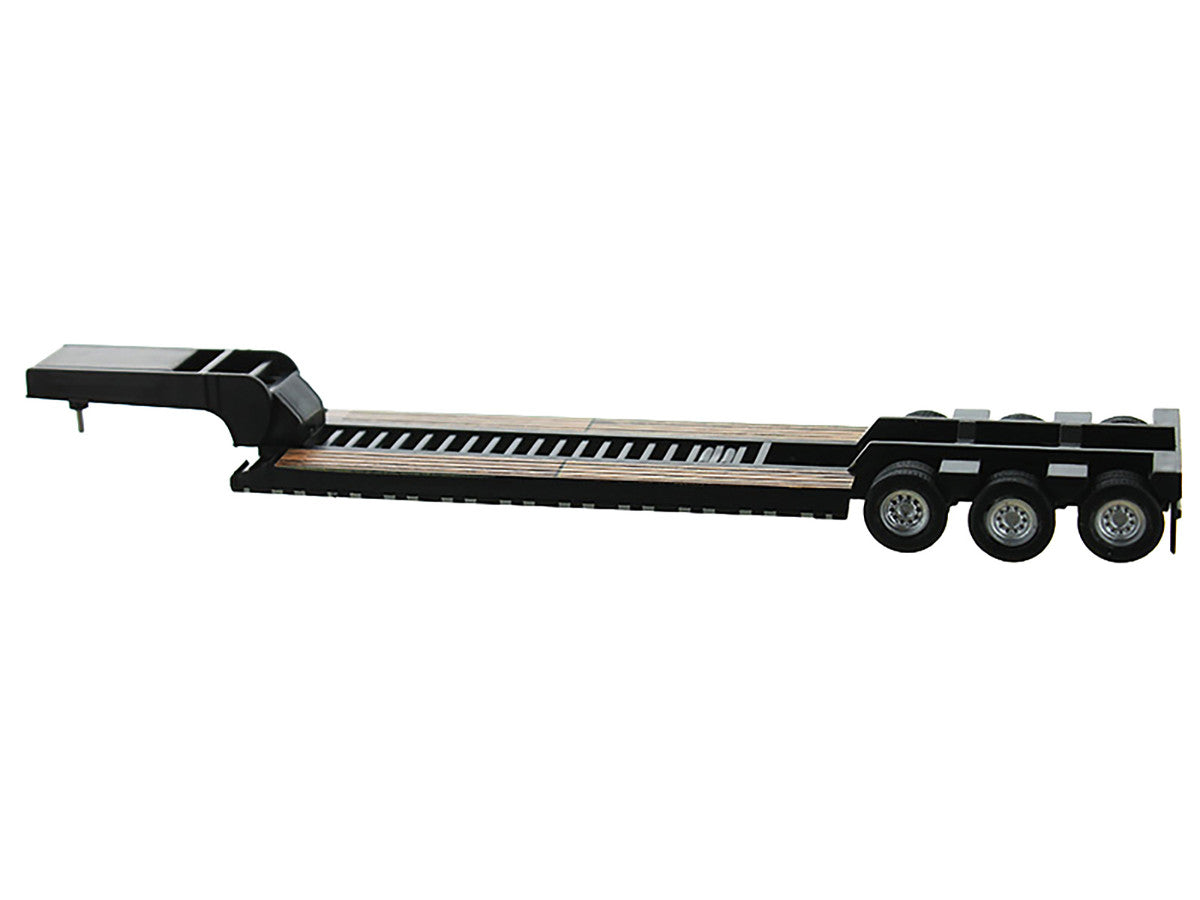 Low Boy Flatbed Trailer Black 1/87 (HO) Plastic Model Car by HO Logistics by HO Logistics Replicas