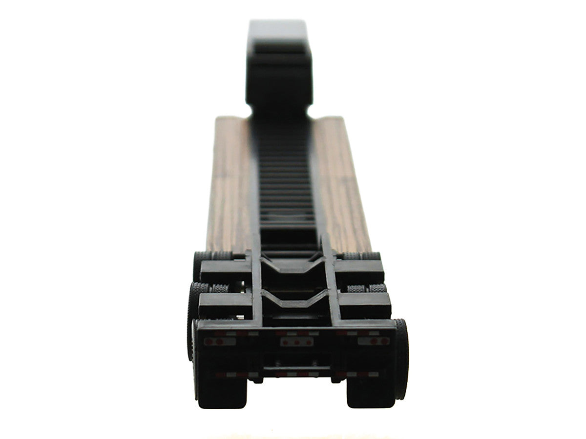 Low Boy Flatbed Trailer Black 1/87 (HO) Plastic Model Car by HO Logistics by HO Logistics Replicas