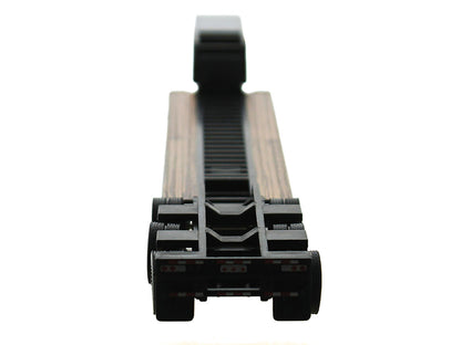 Low Boy Flatbed Trailer Black 1/87 (HO) Plastic Model Car by HO Logistics by HO Logistics Replicas