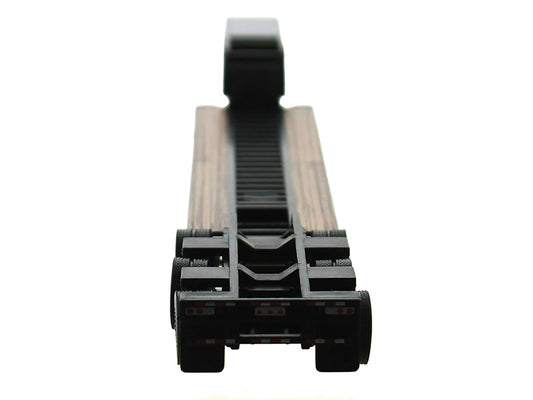 Low Boy Flatbed Trailer Black 1/87 (HO) Plastic Model Car by HO Logistics by HO Logistics Replicas