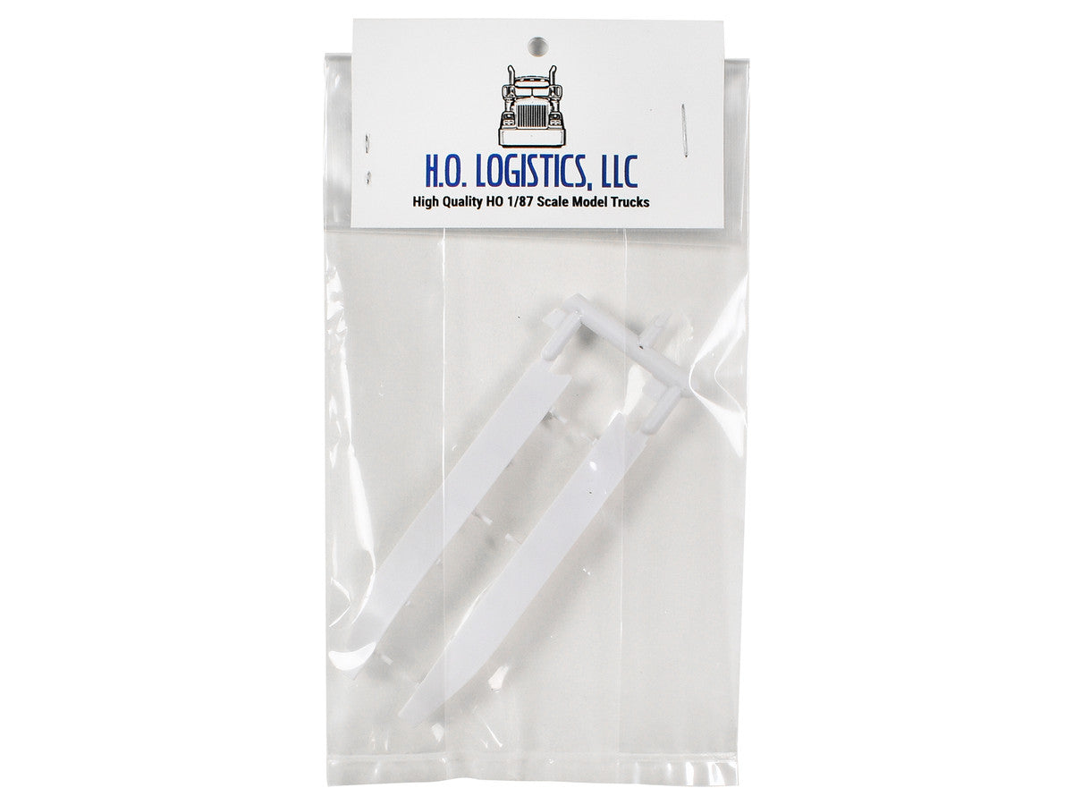 Trailer Wind Skirts for 53' Dry Vans White 1/87 (HO) Plastic Model Car by HO Logistics by HO Logistics Replicas