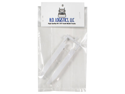 Trailer Wind Skirts for 53' Dry Vans White 1/87 (HO) Plastic Model Car by HO Logistics by HO Logistics Replicas