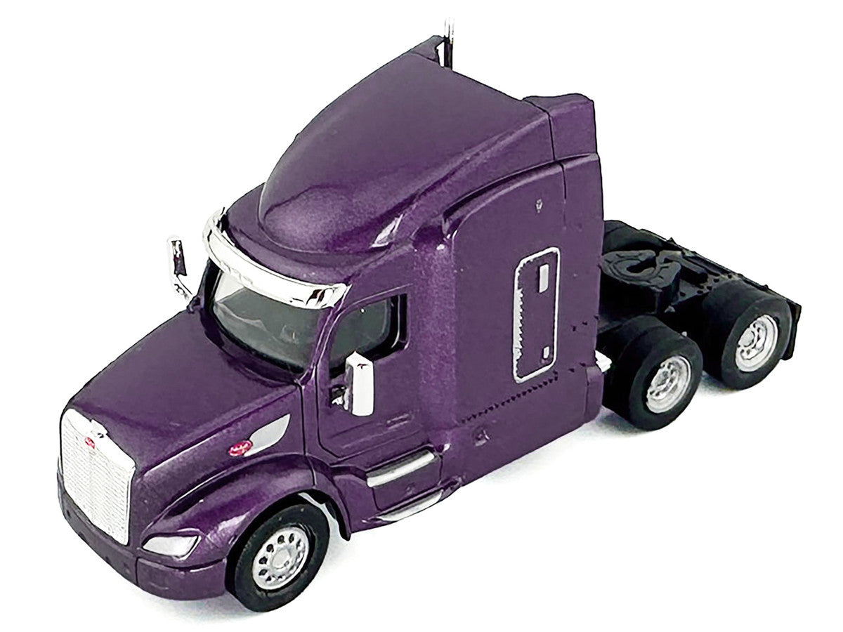Peterbilt 579 Sleeper Cab Purple Metallic 1/87 (HO) Plastic Model Car by HO Logistics by HO Logistics Replicas