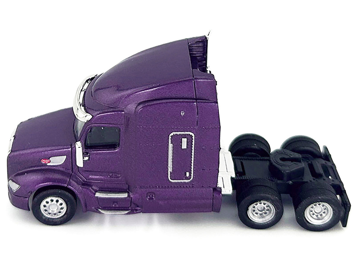 Peterbilt 579 Sleeper Cab Purple Metallic 1/87 (HO) Plastic Model Car by HO Logistics by HO Logistics Replicas