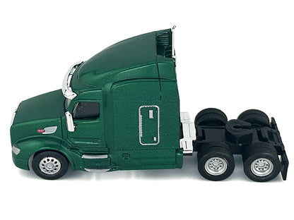 Peterbilt 579 Sleeper Cab Green Metallic 1/87 (HO) Plastic Model Car by HO Logistics by HO Logistics Replicas