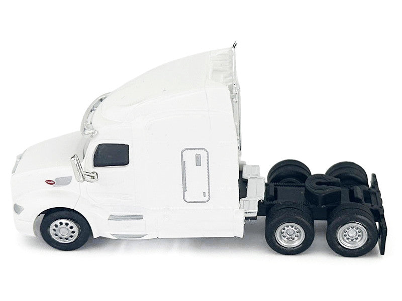 Peterbilt 579 Sleeper Cab White 1/87 (HO) Plastic Model Car by HO Logistics by HO Logistics Replicas