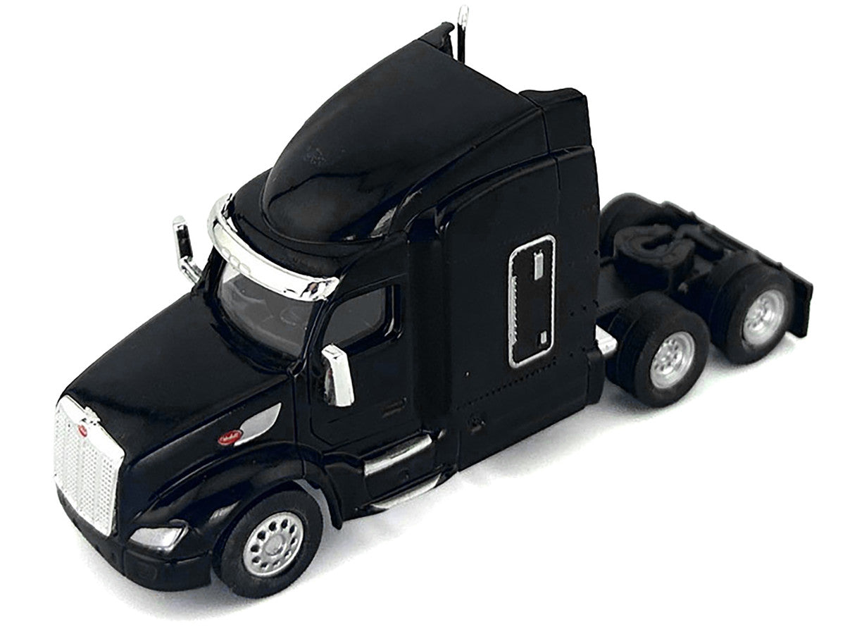 Peterbilt 579 Sleeper Cab Black 1/87 (HO) Plastic Model Car by HO Logistics by HO Logistics Replicas