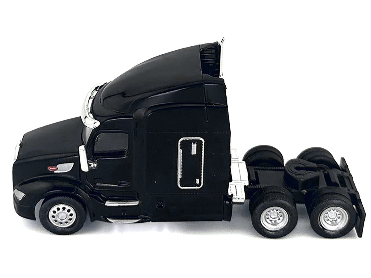 Peterbilt 579 Sleeper Cab Black 1/87 (HO) Plastic Model Car by HO Logistics by HO Logistics Replicas