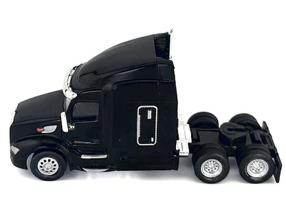 Peterbilt 579 Sleeper Cab Black 1/87 (HO) Plastic Model Car by HO Logistics by HO Logistics Replicas