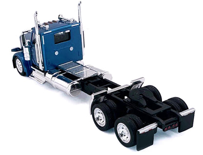 Peterbilt 589 2-Axel Day Cab Blue Metallic 1/87 (HO) Plastic Model Car by HO Logistics by HO Logistics Replicas
