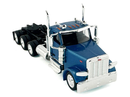 Peterbilt 589 3-Axel Day Cab Blue Metallic 1/87 (HO) Plastic Model Car by HO Logistics by HO Logistics Replicas