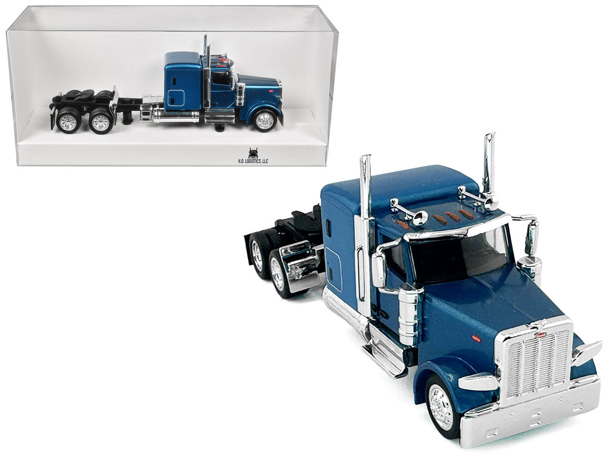 Peterbilt 589 Truck with 72 Inch Sleeper Blue Metallic 1/87 (HO) Plastic Model Car by HO Logistics by HO Logistics Replicas