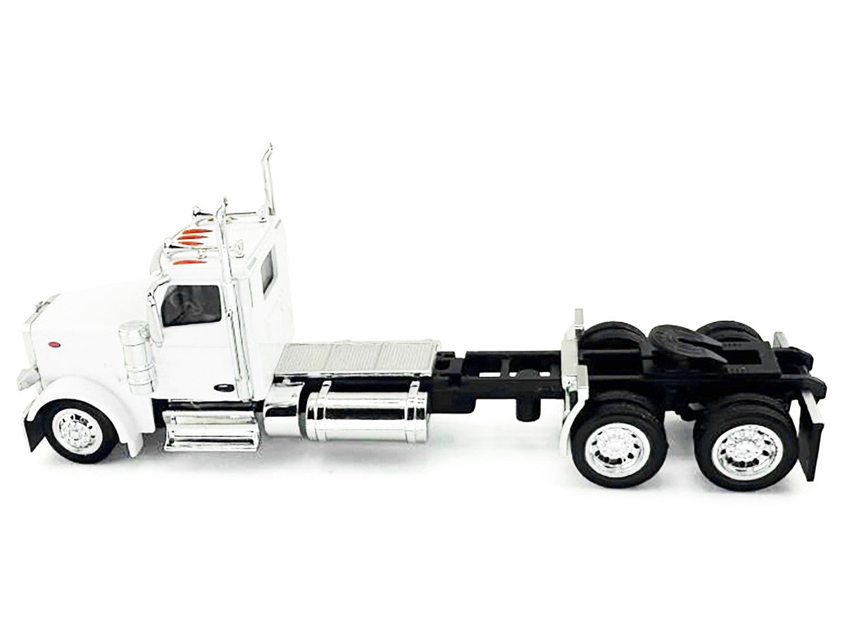 Peterbilt 589 2-Axel Day Cab White 1/87 (HO) Plastic Model Car by HO Logistics by HO Logistics Replicas