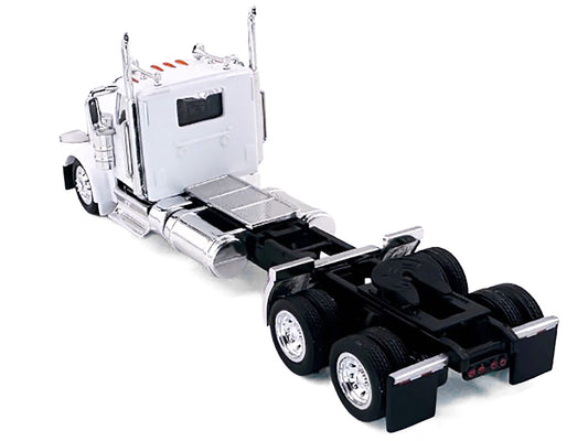 Peterbilt 589 2-Axel Day Cab White 1/87 (HO) Plastic Model Car by HO Logistics by HO Logistics Replicas