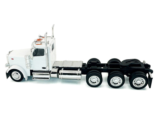 Peterbilt 589 3-Axel Day Cab White 1/87 (HO) Plastic Model Car by HO Logistics by HO Logistics Replicas