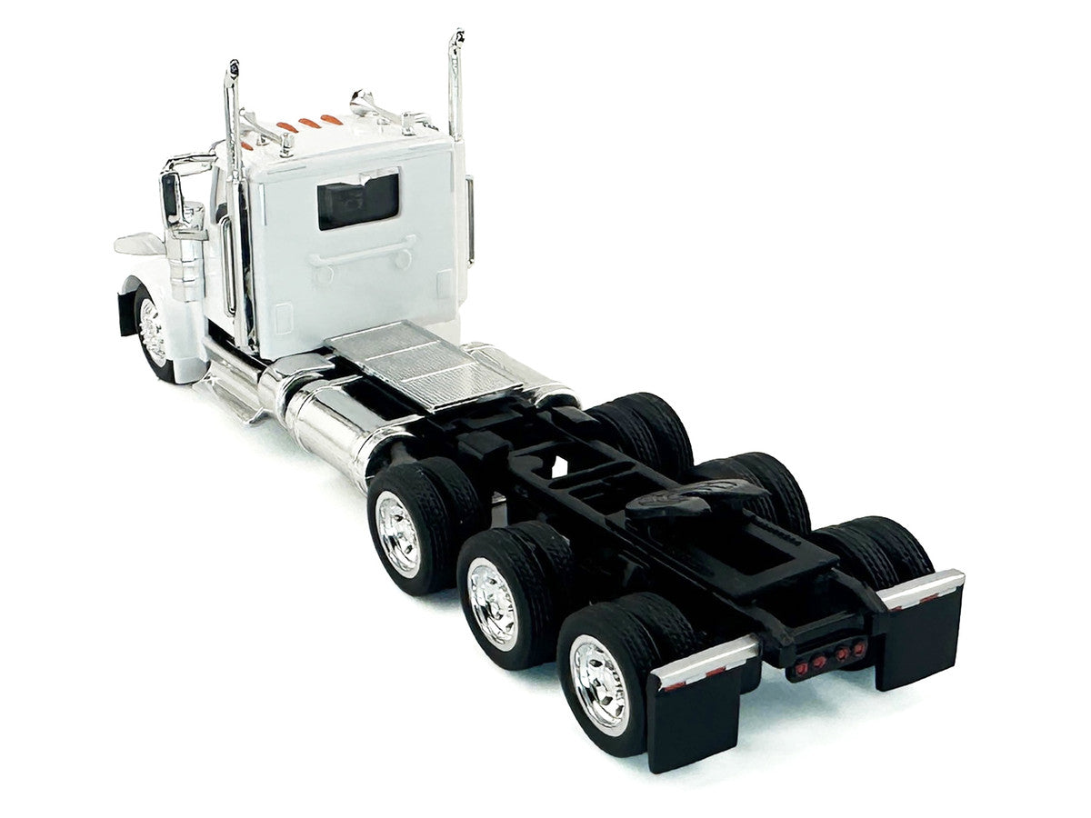 Peterbilt 589 3-Axel Day Cab White 1/87 (HO) Plastic Model Car by HO Logistics by HO Logistics Replicas