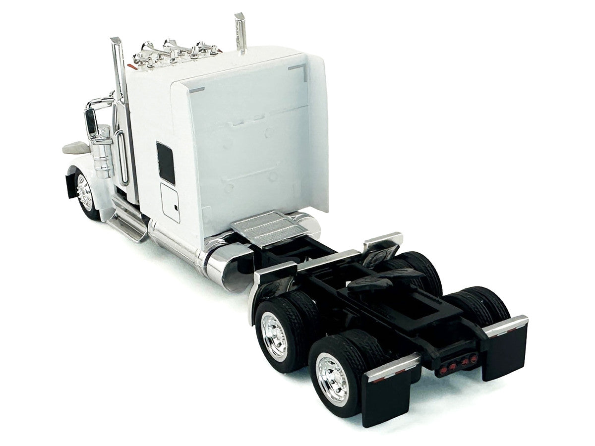 Peterbilt 589 with Stand Up Sleeper Cab White 1/87 (HO) Plastic Model Car by HO Logistics by HO Logistics Replicas