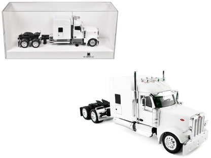 Peterbilt 589 with Stand Up Sleeper Cab White 1/87 (HO) Plastic Model Car by HO Logistics by HO Logistics Replicas