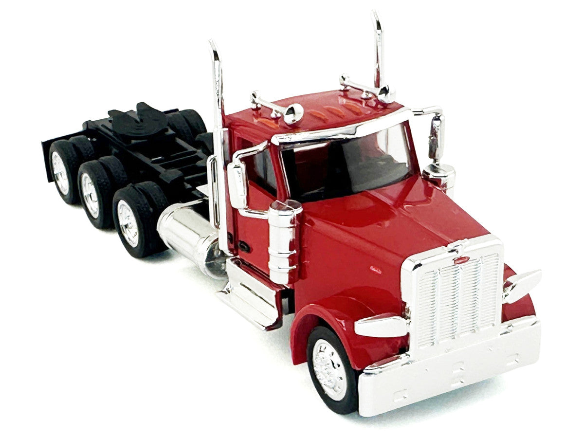 Peterbilt 589 3-Axel Day Cab Red 1/87 (HO) Plastic Model Car by HO Logistics by HO Logistics Replicas