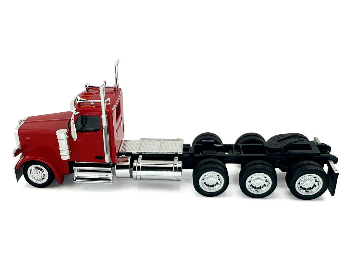Peterbilt 589 3-Axel Day Cab Red 1/87 (HO) Plastic Model Car by HO Logistics by HO Logistics Replicas